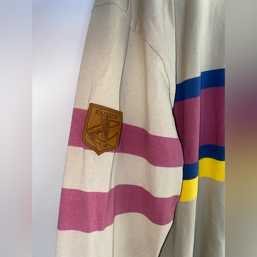 Aime Leon Dore x New Balance XXL Rainier Rugby Long Sleeve Shirt Striped - Picture 8 of 16